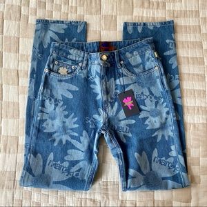 NWT Marc Jacobs Heaven Blue Laser Floral Jeans